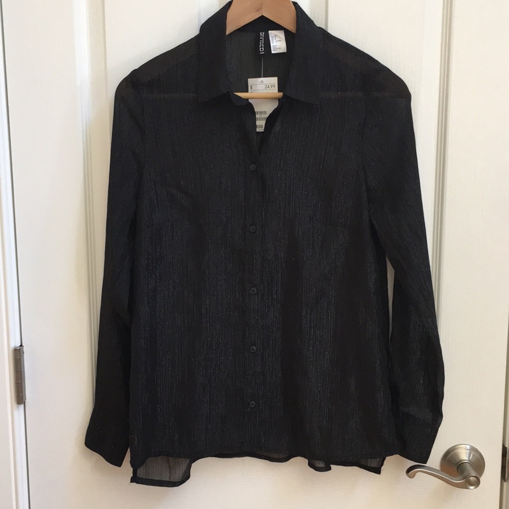 Brand New Sheer Button up Shirt